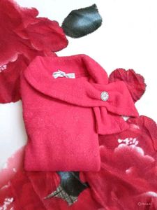 Cute Red Girl&#39;s Sweater
