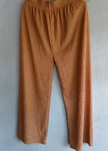 Textured Tan Co Ord Set (PANT AND T - SHIRT )