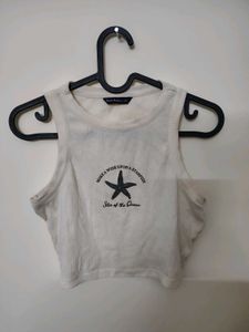 Starfish Graphic ribbed Crop Top