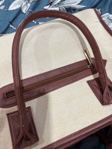 Vintage Canvas &amp; Leather Tote