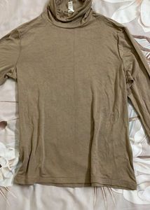Tan Turtleneck Top