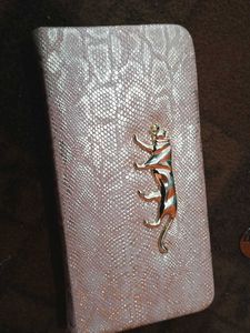 Elegant Pink Clutch with Animal Detail