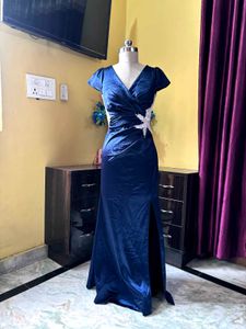 Elegant Blue Maxi Dress