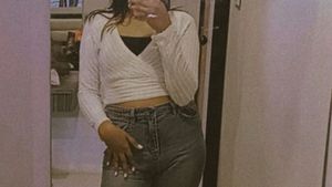 Surplice Neck Ribbed Knit Crop Top
