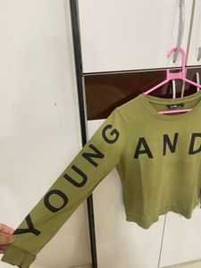 Olive Green &#39;Youth and Fab&#39; Sweatshirt