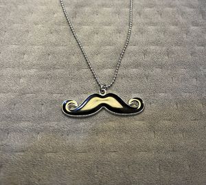Black Moustache Necklace