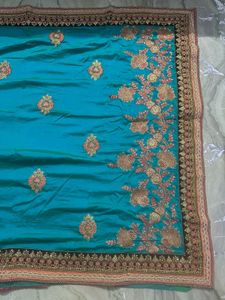 Heavy Work Saree With Blouse