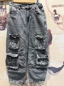 Zara Gray Cargo Jeans