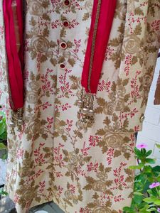 Designer Floral Embroidered Kurta Set
