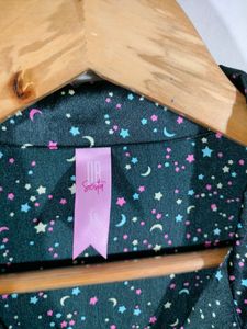 Black Printed Night Wear (Women&#39;s)