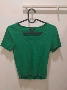 Green Crop Top - French Brand