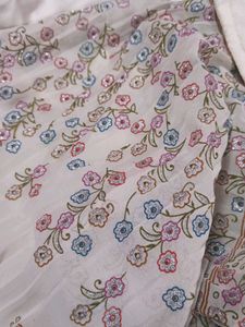 Elegant White Embroidered Lehenga Choli