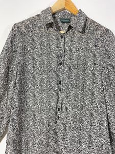 Women Printed Black Top | Bust-40 | Length-23