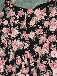 Lack Floral Corset Mini Cute Dress