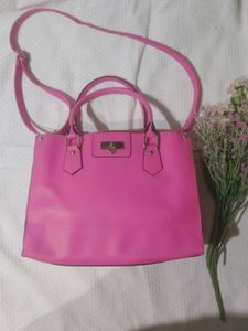 Hot Pink Top Handle Bag