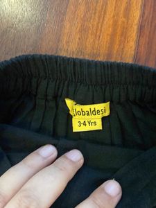 Black Button Detail Mini Skort