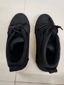 Black High-Top Sneakers for Women - Size UK 7