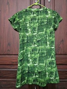 Green Printed Dress