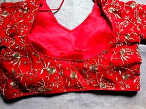 Embroidered Maroon Blouse