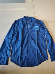 Blue Long Sleeve Casual Shirt