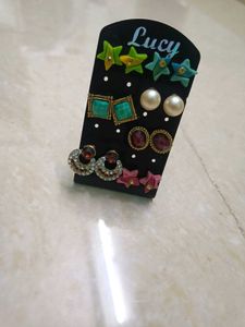 Combo Of Earrings &amp; Scrunchies