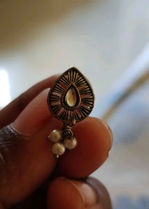 Silver Nose Ring with Crystal Accents