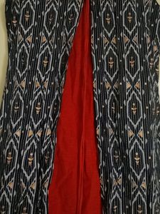Blue Red Beautiful Long kurti In Small Size