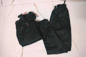 Black Track Jacket - Zip Up
