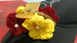 Handcrafted Floral Hair Clip crocheti