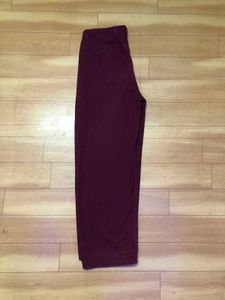 Maroon Wide Leg Pants
