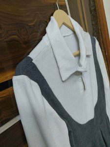 Gray &amp; White Dress