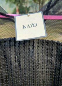 KAZO Women Black Mesh Bodycon Dress