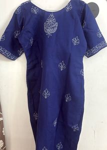 Blue Embroidered Kurta