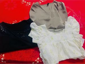 Gray Satan Top With Black And Floral