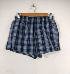 Marks & Spencer Navy Blue Checkered Unisex Boxer
