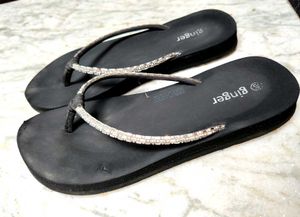 Black Soft Slippers Ginger