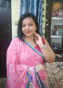 Pink Floral Saree