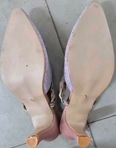 Sparkly Lavender Mules