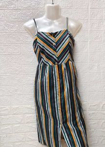 New/ Unused Printed Striped Dress