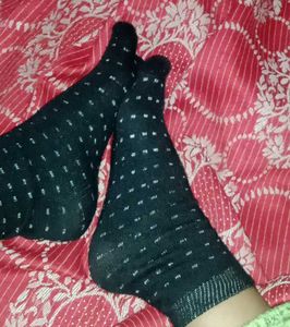 Black Patterned Socks