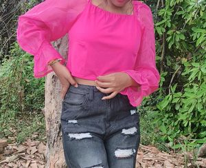 Pink Crop Top