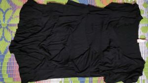 Ruffle Black T-Shirt