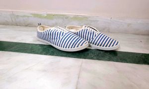 Striped Canvas Casual Shoes