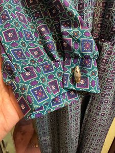 Imported Vintage Print Midi Dress