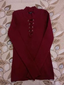 Maroon Winter Top