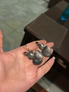 Oxidized Earrings with free Maang Tikka