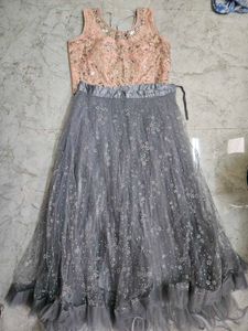 Elegant Lehenga Choli Set🧡🩶