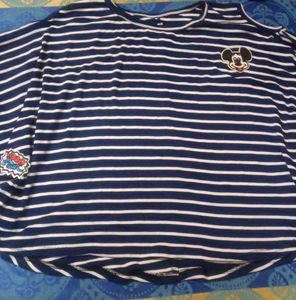 Striped Mickey Mouse Tee top