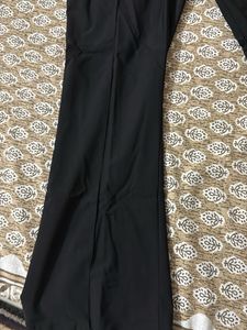 Black Flare Leg Trousers