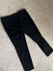 H&amp;M Black Crease High-Waisted Leggings
